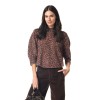 Cropped animal print knitwear