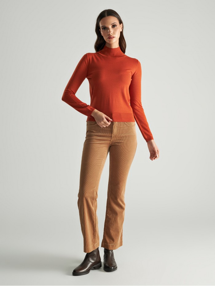 Straight line pants flare 