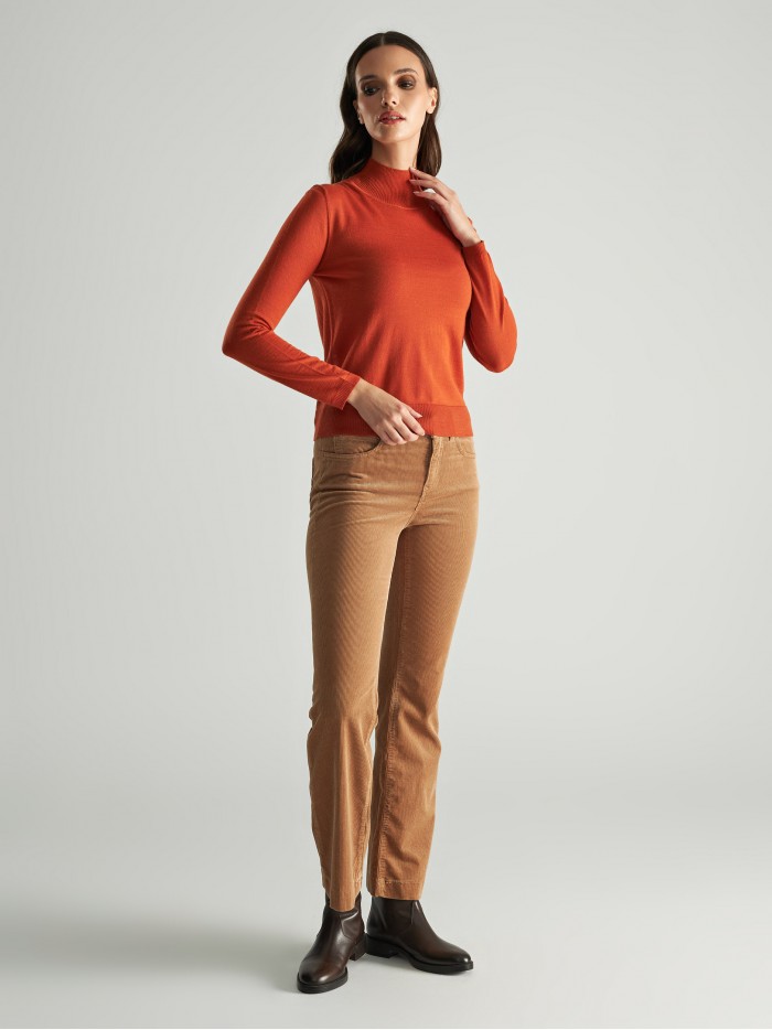 Straight line pants flare 