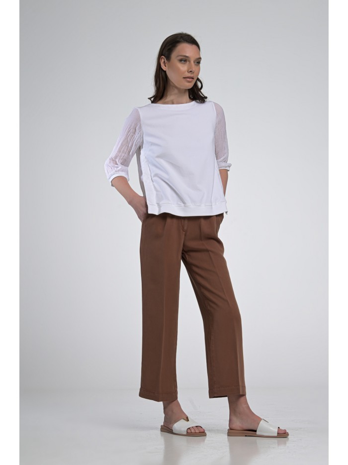 Crop linen pants