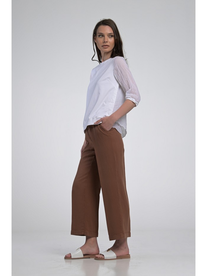 Crop linen pants